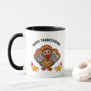 Thanksgiving turkey with friends mug