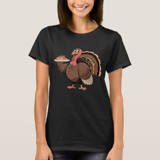 Thanksgiving Turkey With Spaghetti Funny Italian F T-Shirt