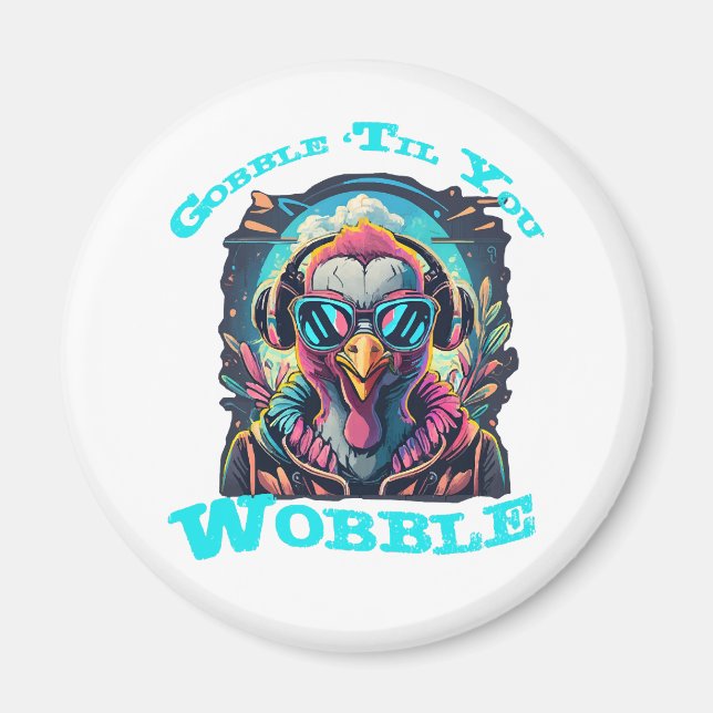 Thanksgiving Turkey Wobble Magnet (Front)