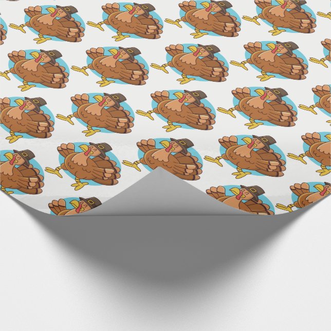 Thanksgiving Turkey wrapping paper (Corner)