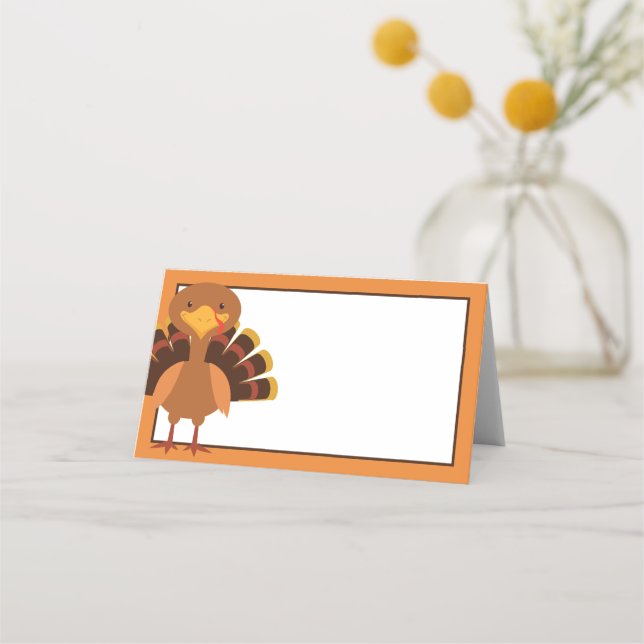 Thanksgiving Turkey | Write In Your Guest's Name Place Card (Front)