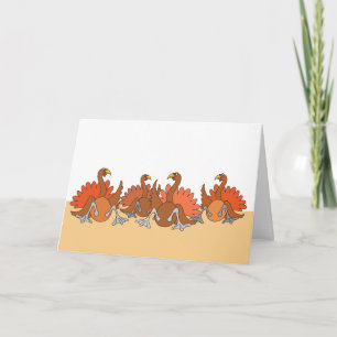 Thanksgiving Turkeys Holiday Card
