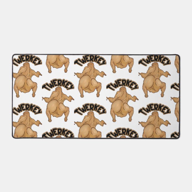 Thanksgiving Twerkey  Desk Mat (Front)