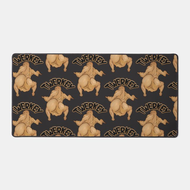 Thanksgiving Twerkey  Desk Mat (Front)