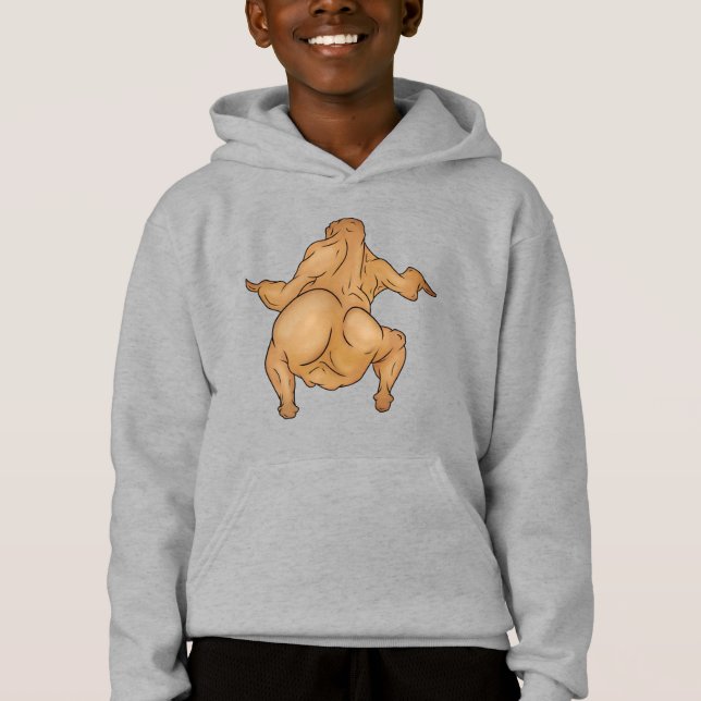 Thanksgiving Twerkey Kids Pullover Hoodie (Front)