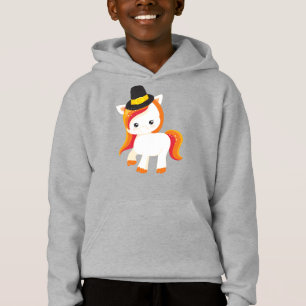 Thanksgiving Unicorn, Cute Unicorn, Pilgrim Hat
