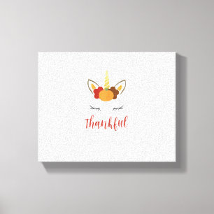 Thanksgiving Unicorn Family Outfit Canvas Print