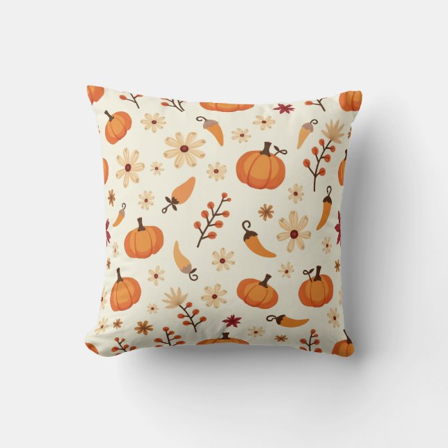 Thanksgiving Vegetables Pillow Cushion (Front)
