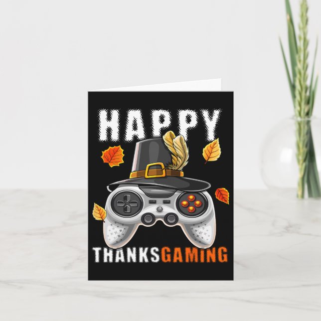 Thanksgiving Video Game Controller Pilgrim Costume Card (Front)