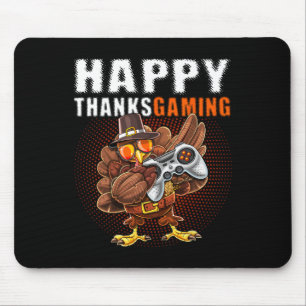 Thanksgiving Video Game Dabbing Turkey Pilgrim Boy Mouse Mat