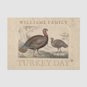 Thanksgiving Vintage Turkey Day Decoupage Tissue Paper