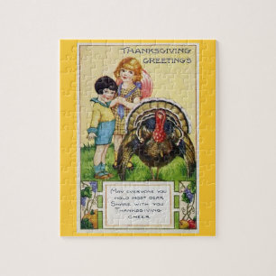 Thanksgiving Vintage Turkey Puzzle