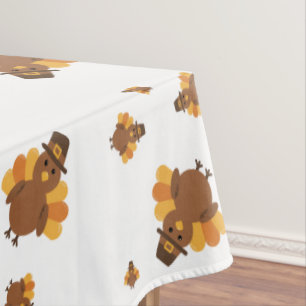Thanksgiving warm colours Turkey Tablecloth
