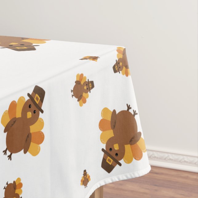 Thanksgiving warm colours Turkey Tablecloth (In Situ)