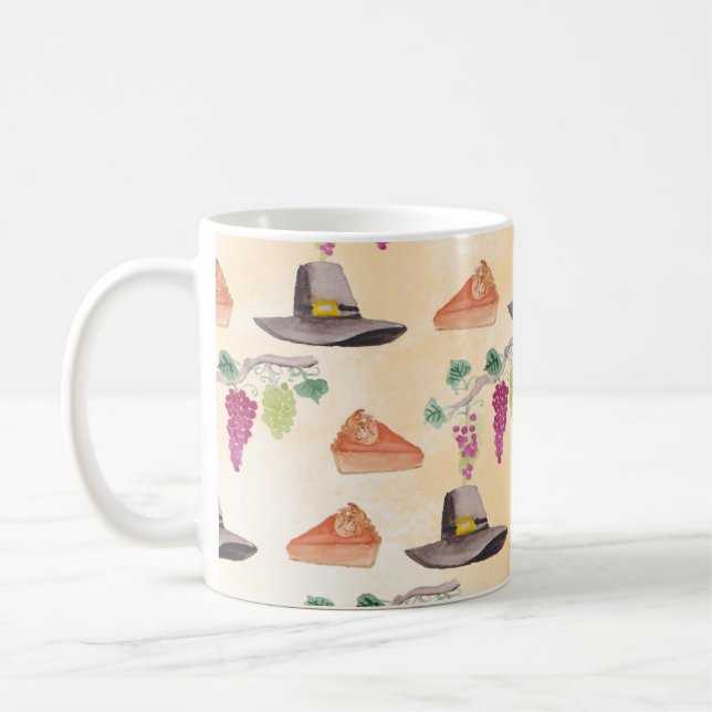 thanksgiving watercolor coffee mug (Left)