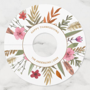 THANKSGIVING WATERCOLOR FALL FOLIAGE GLASS TAGS