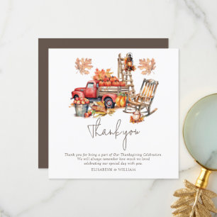 Thanksgiving watercolor illustration  thank you card