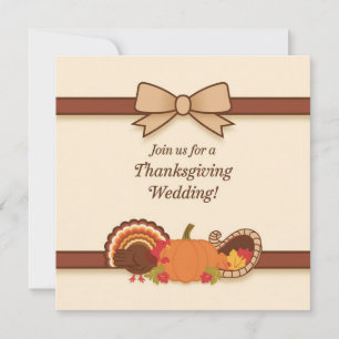 Thanksgiving Wedding Invitation
