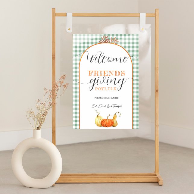 Thanksgiving Welcome Sign, Friends Giving Dinner Poster (Creator Uploaded)