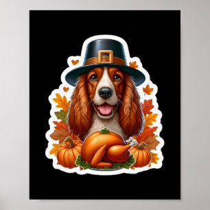 Thanksgiving Welsh Springer Spaniel Dog Owner Mom Poster
