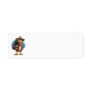 Thanksgiving Western Turkey Address Labels