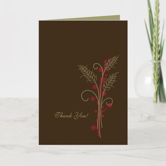 Thanksgiving Wheat Note Card (Front)