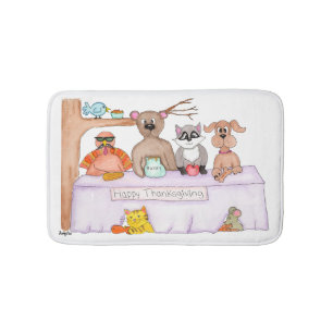 Thanksgiving - Where is the Turkey? Bath Mat