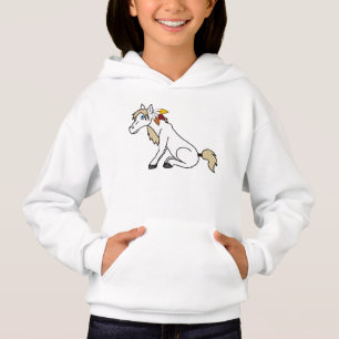 Thanksgiving White Horse with Turkey Feathers