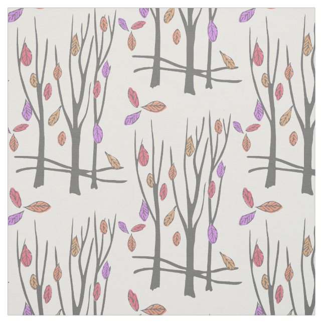 Thanksgiving winter trees fabric (Swatch)
