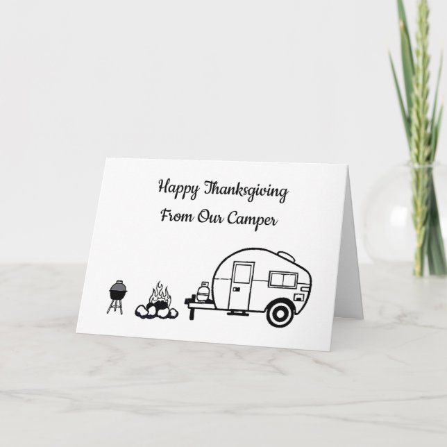 THANKSGIVING WISHES FROM ***OUR CAMPER*** CARD (Front)
