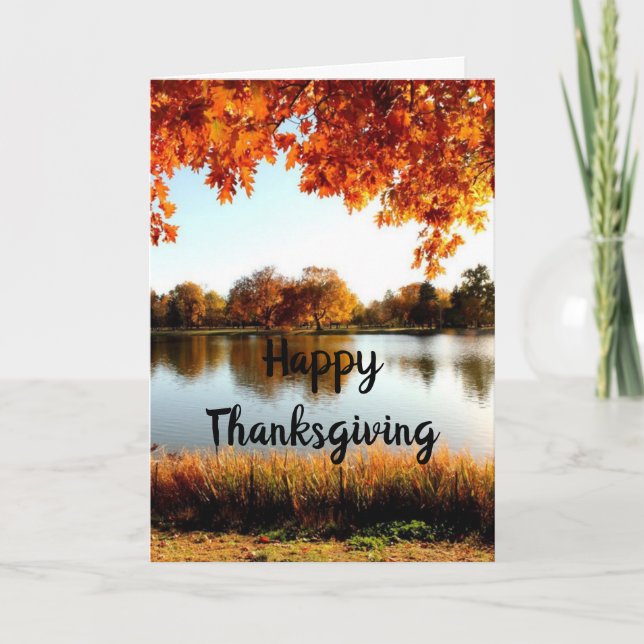 THANKSGIVING WISHES TO FAMILY AND FRIENDS CARD (Front)