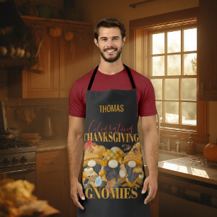 Thanksgiving With My Gnomies Autumn Gnomes Apron