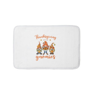 Thanksgiving With My Gnomies Autumn Gnomes Turkey Bath Mat