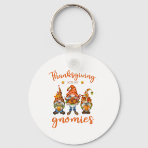 Thanksgiving With My Gnomies Autumn Gnomes Turkey  Key Ring