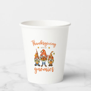 Thanksgiving With My Gnomies Autumn Gnomes Turkey Paper Cups