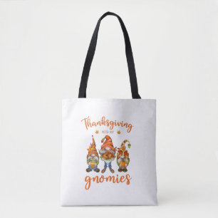 Thanksgiving With My Gnomies Autumn Gnomes Turkey  Tote Bag