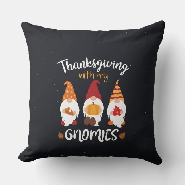 Thanksgiving With My Gnomies Cushion (Front)