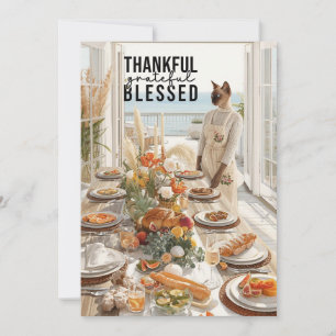 Thanksgiving with Turkey save the date invitation