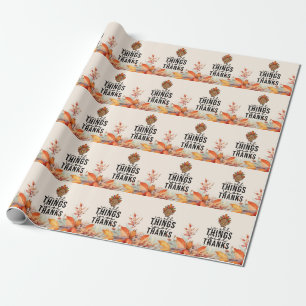 Thanksgiving with turkey wrapping paper