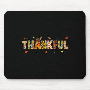 Thanksgiving  Women Men Thankful Autumn Fall  Mouse Mat