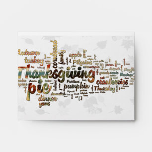 Thanksgiving Word Cloud Envelope