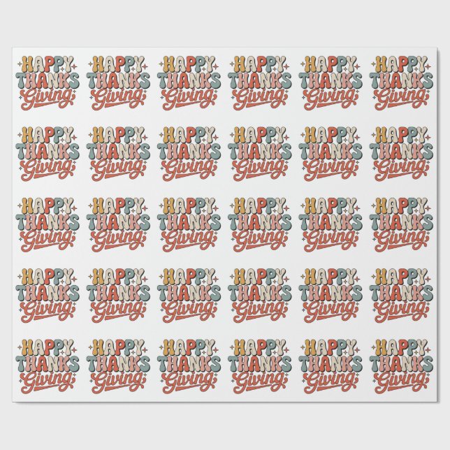 THANKSGIVING WRAPPING PAPER (Flat)
