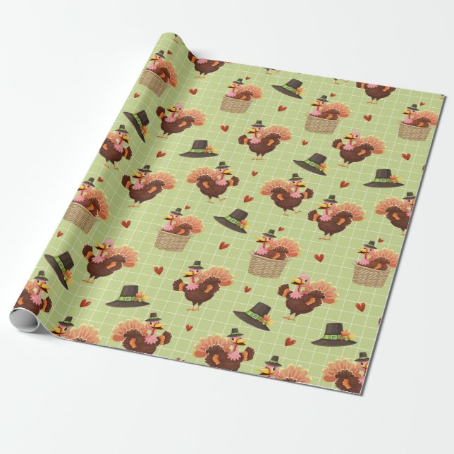 Thanksgiving Wrapping Paper (Unrolled)