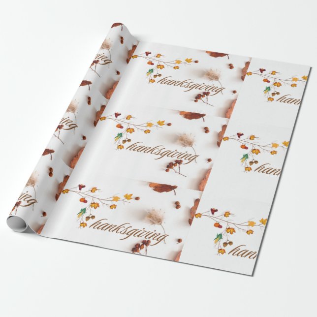 Thanksgiving Wrapping Paper 07 (Unrolled)