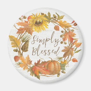 Thanksgiving Wreath - Simply Blessed Magnet