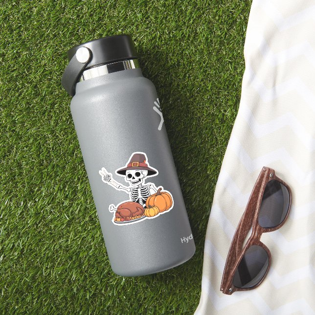 Thanksgiving X-ray Skeleton Funny Rock Hand Fall L (HydroFlask Insitu)