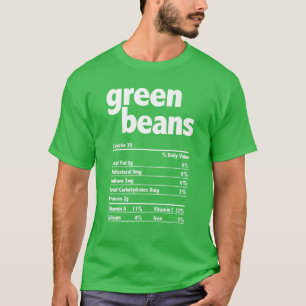 Thanksgiving Xmas Costume Nutrition Facts Green Be T-Shirt