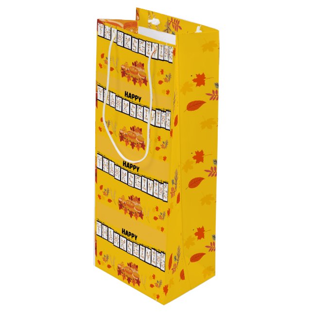 Thanksgiving - Yellow Paper Bag (Front Angled)