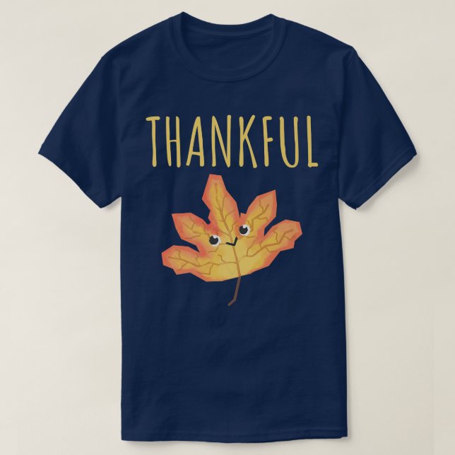 ThanksgivingAutumn Leaf Fall s Family Thankful T-Shirt (Design Front)
