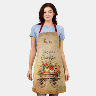 Thanksgiving's Custom Culinary Queen Rustic Apron